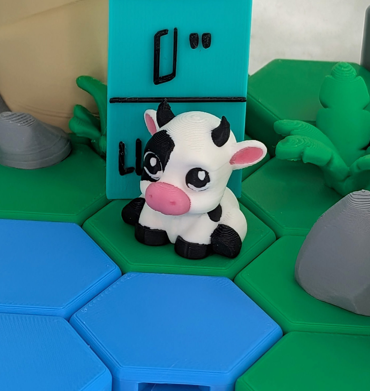 Cute Cow 3D Printed Model