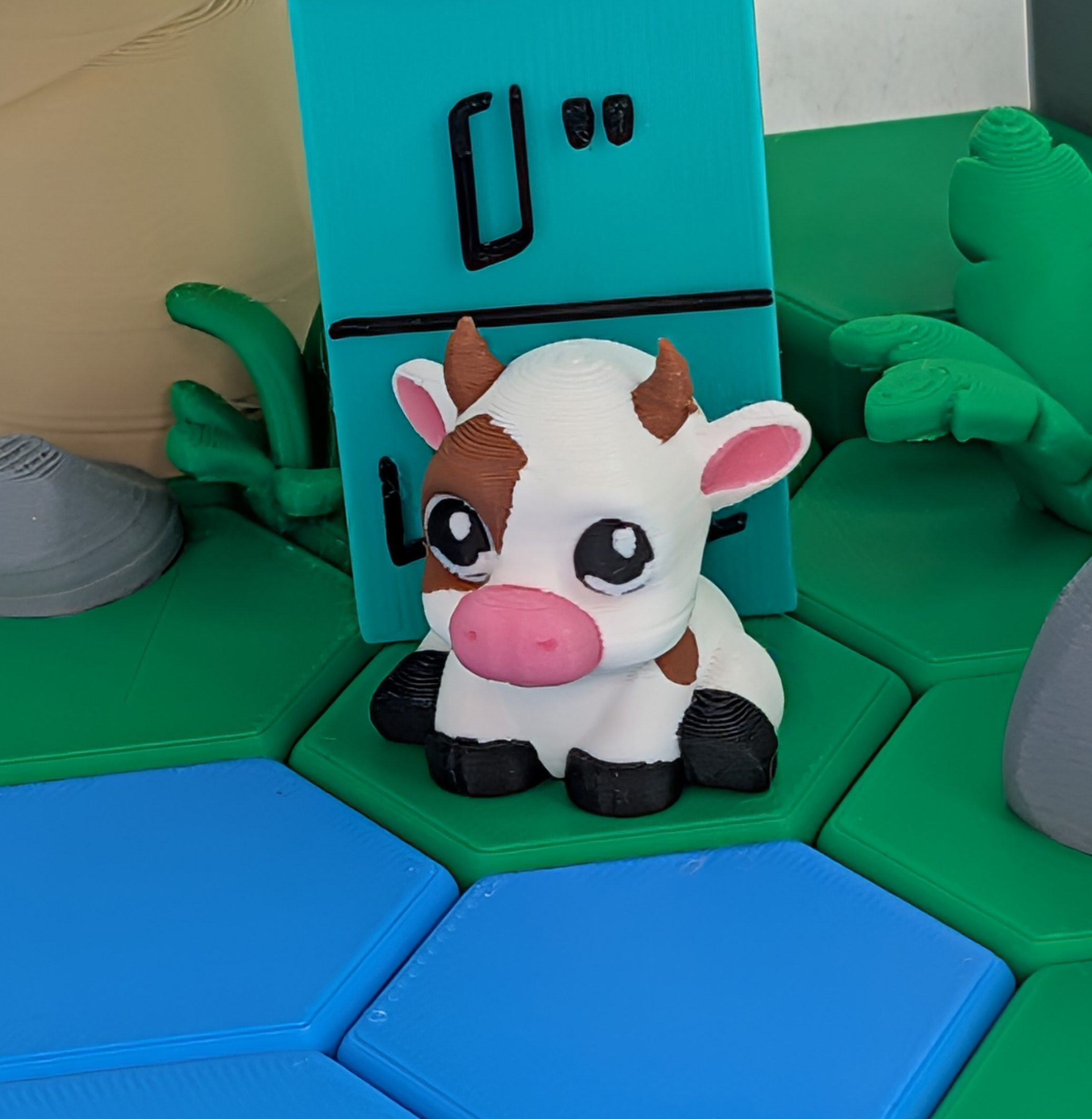 Cute Cow 3D Printed Model