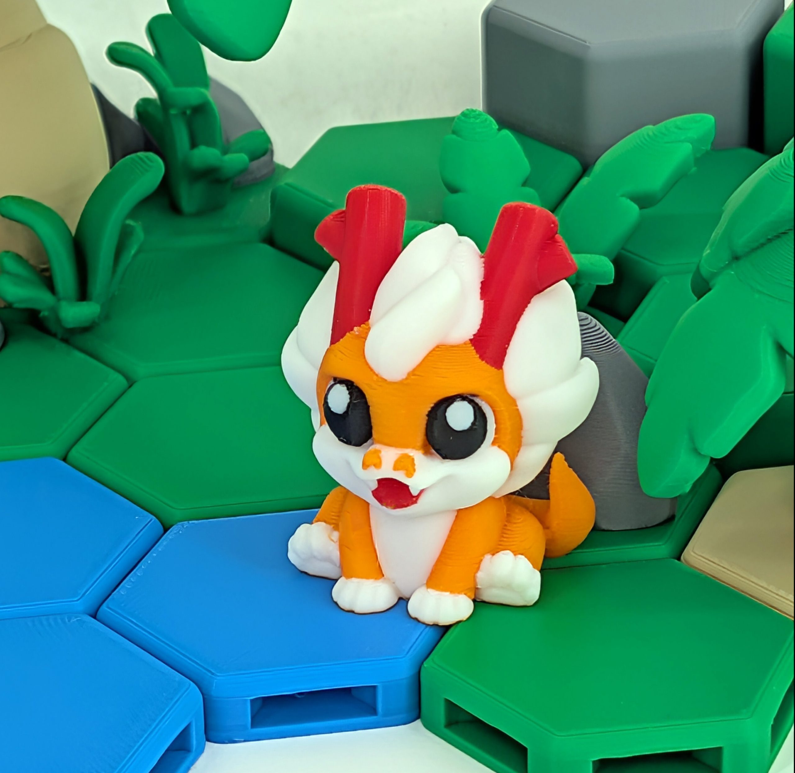 Cute Eastern Dragon 3D Printed Model