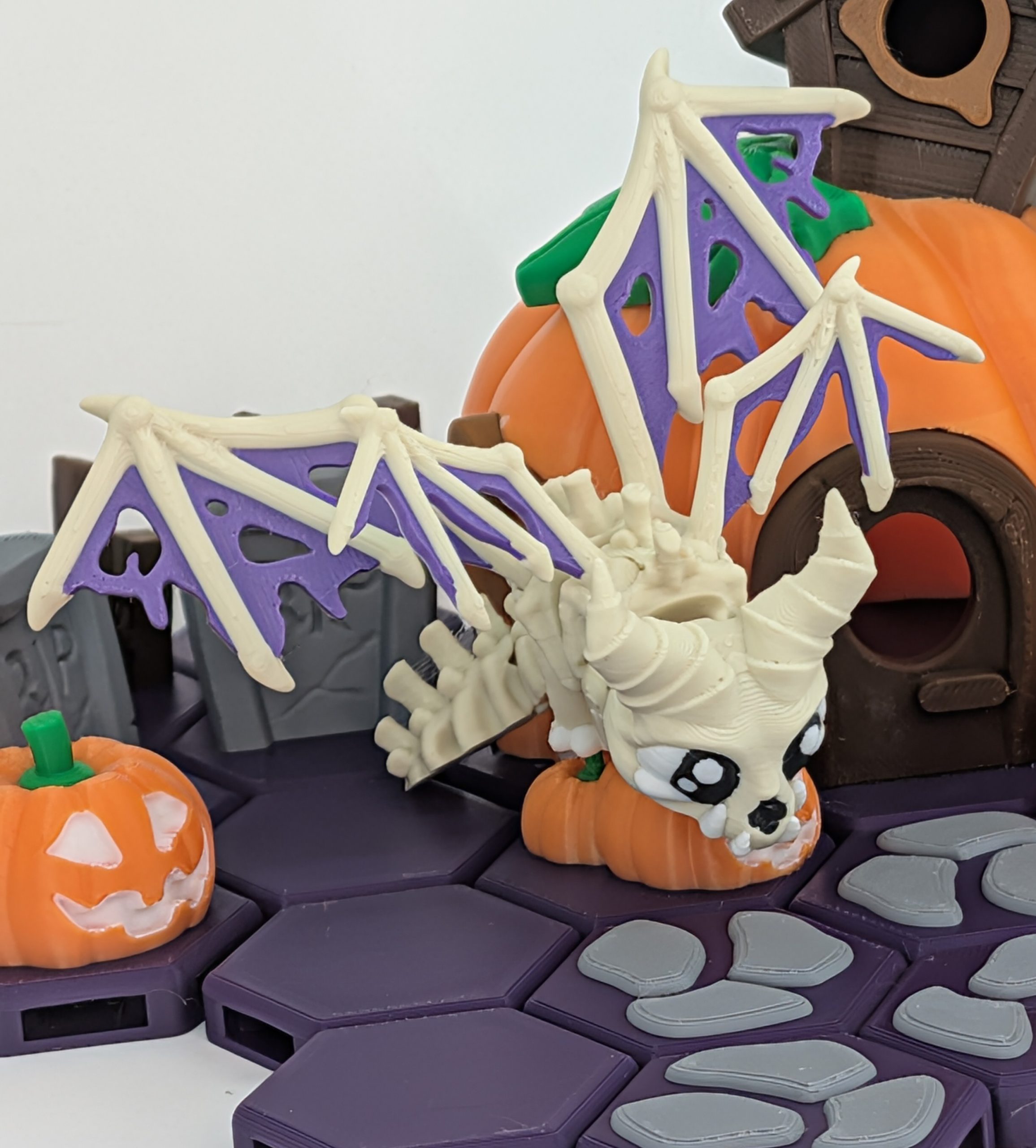 Articulated Skeletal Dragon 3D Printed Model