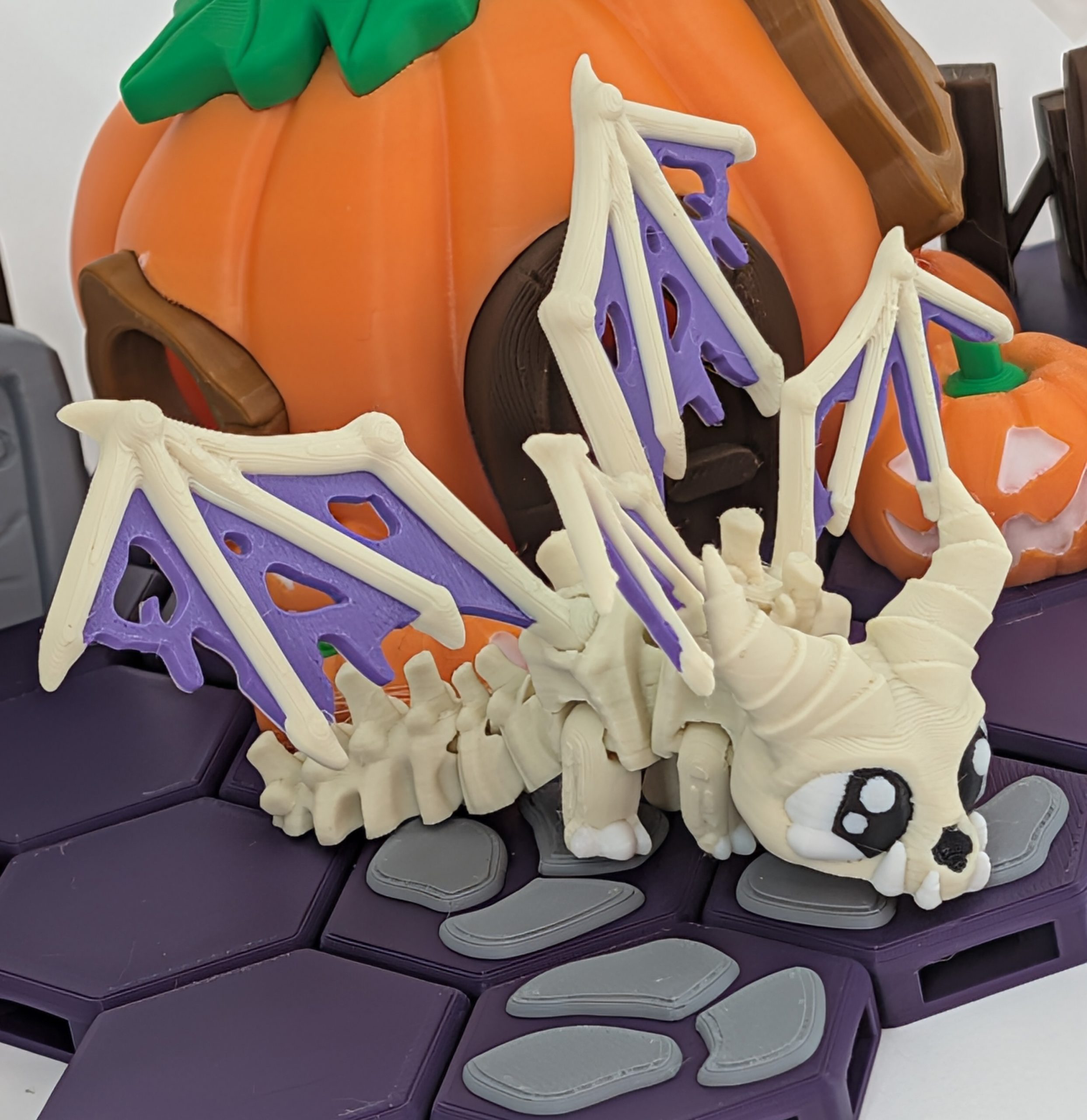 Articulated Skeletal Dragon 3D Printed Model