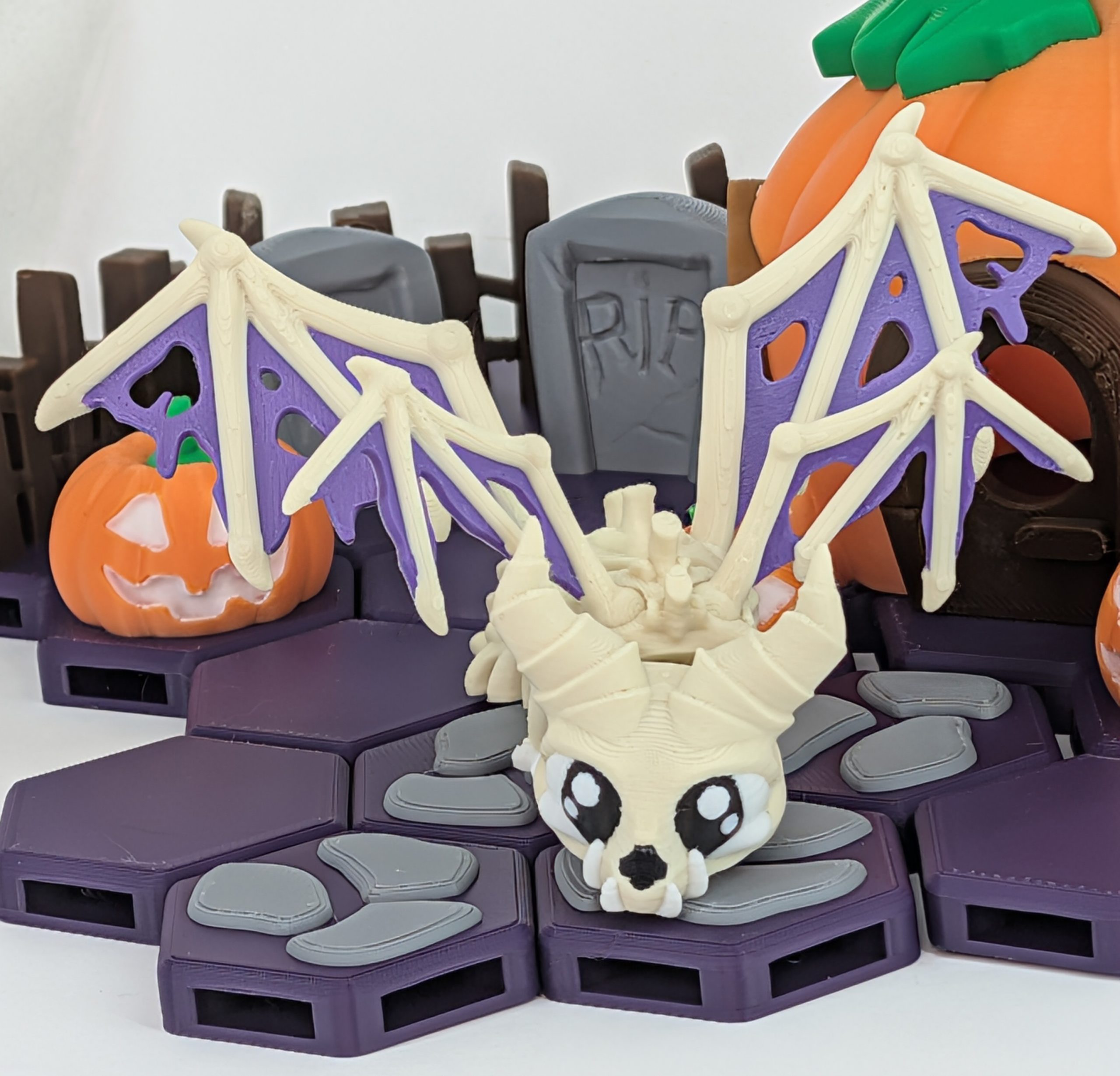 Articulated Skeletal Dragon 3D Printed Model