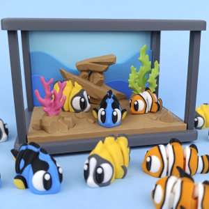 Flexi Tropical Fish 3D Printed Model