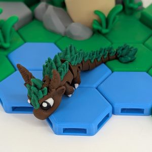 Articulated Forest Dragon 3D Printed Model