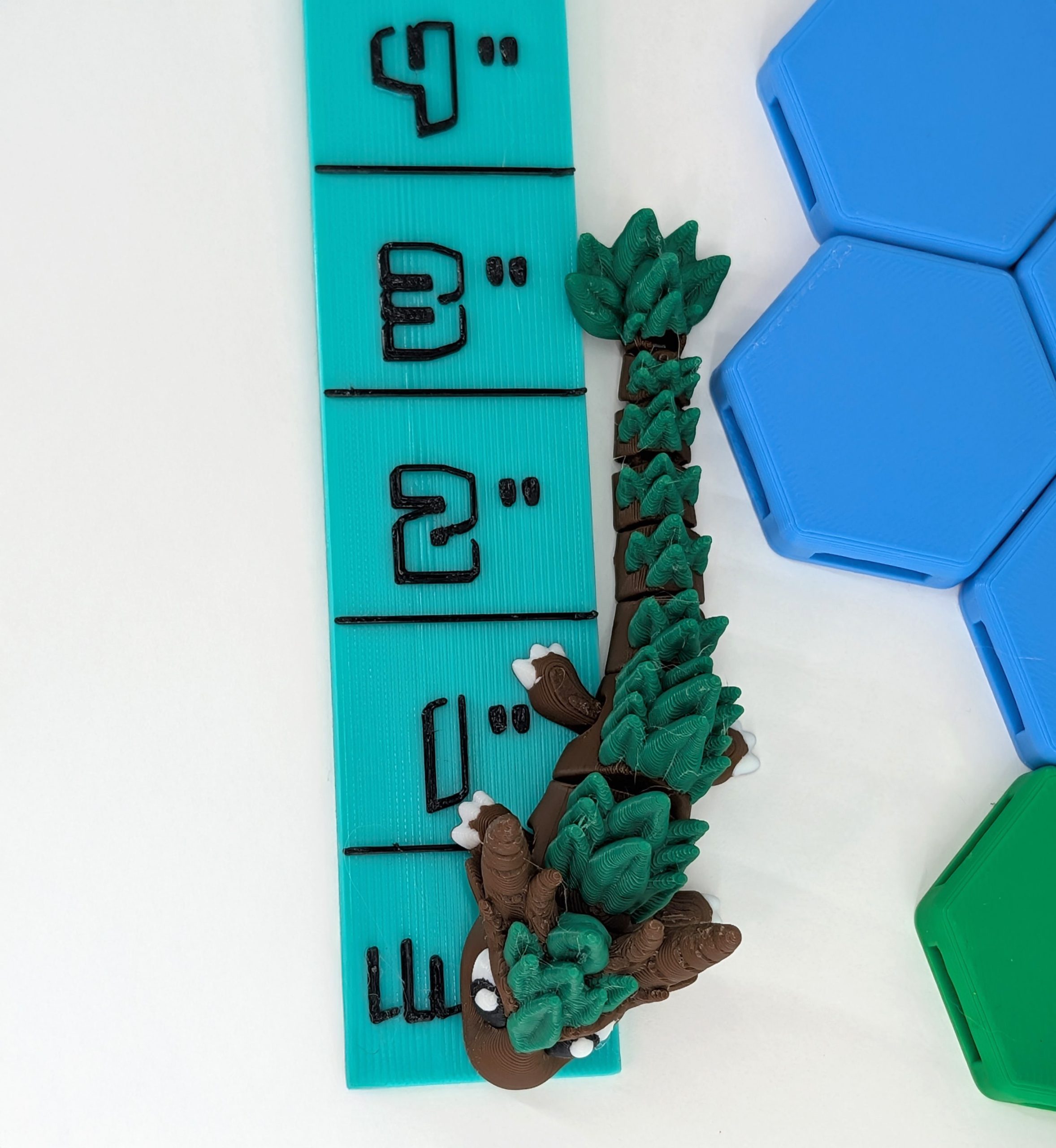 Articulated Forest Dragon 3D Printed Model