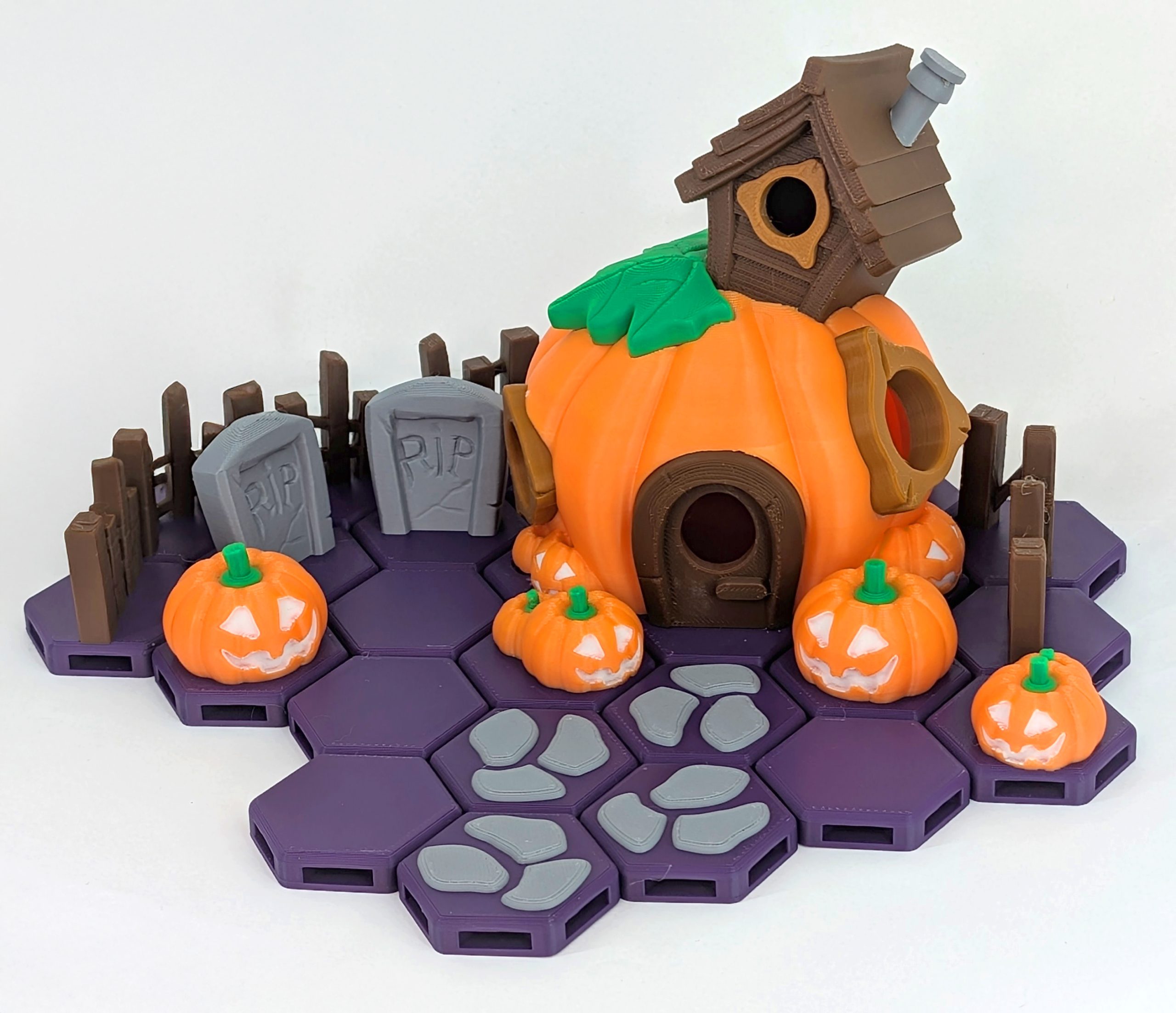Halloween Island Habitat 3D Printed