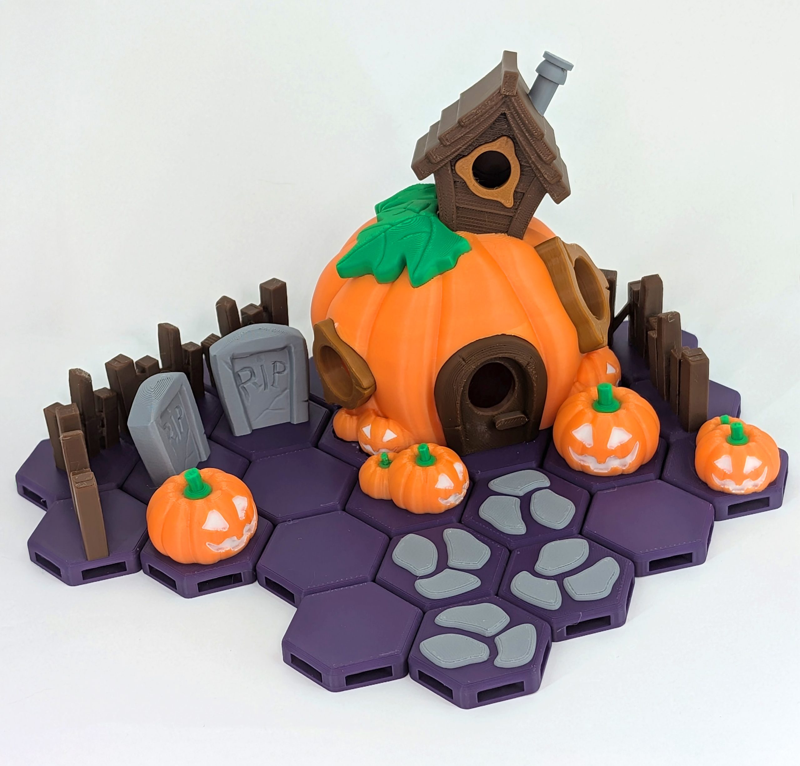 Halloween Island Habitat 3D Printed