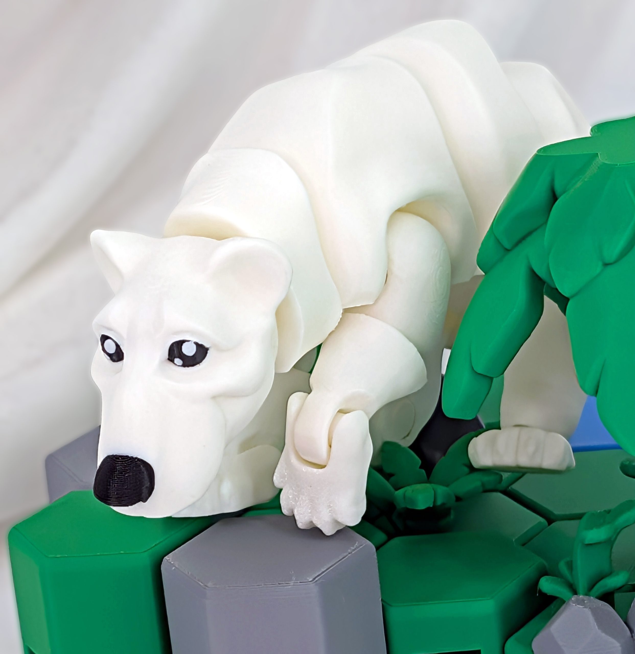 Articulated Polar Bear 3D Printed Model