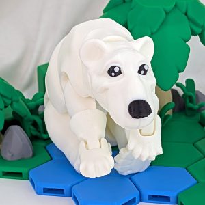 Articulated Polar Bear 3D Printed Model