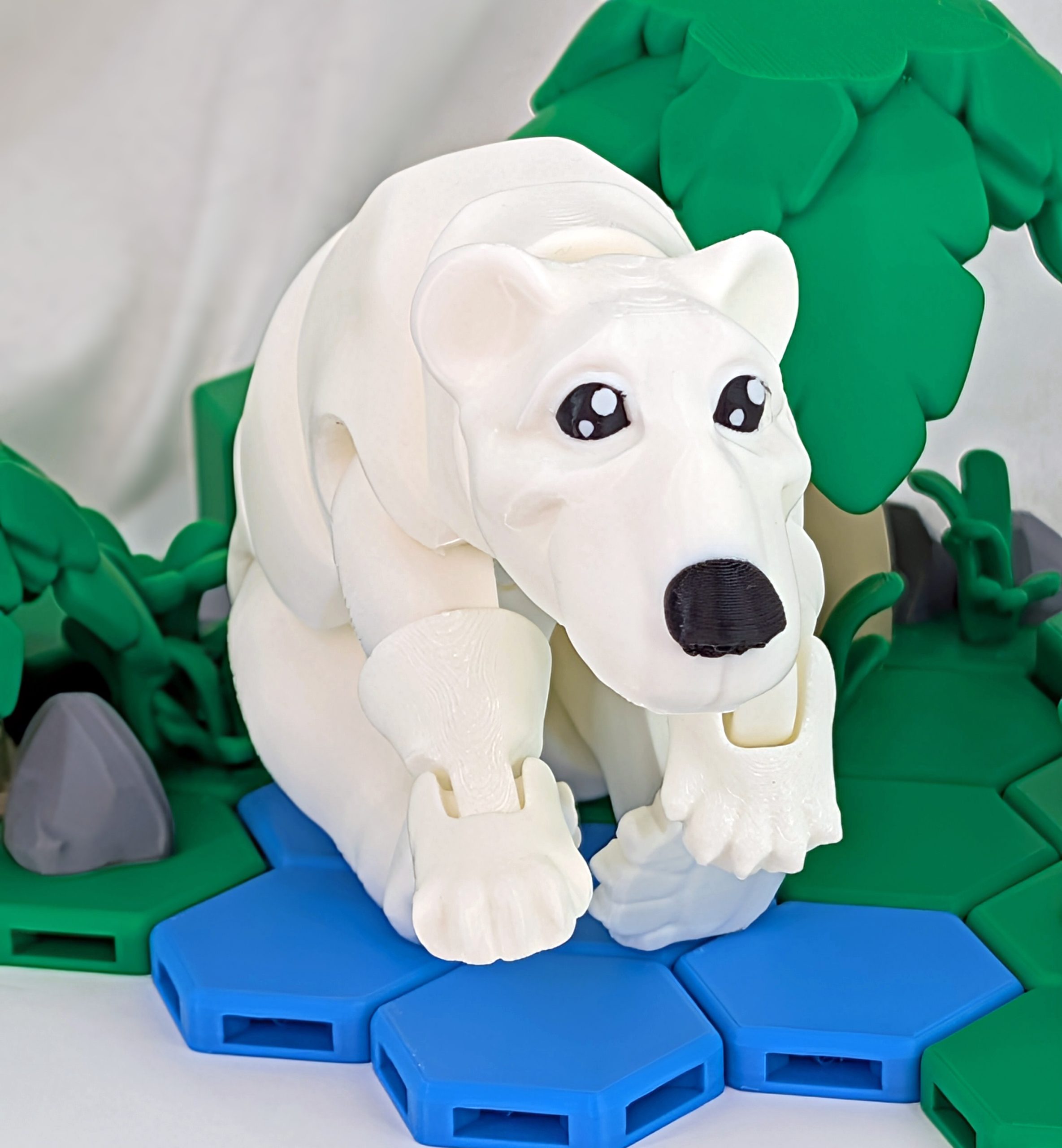 Articulated Polar Bear 3D Printed Model