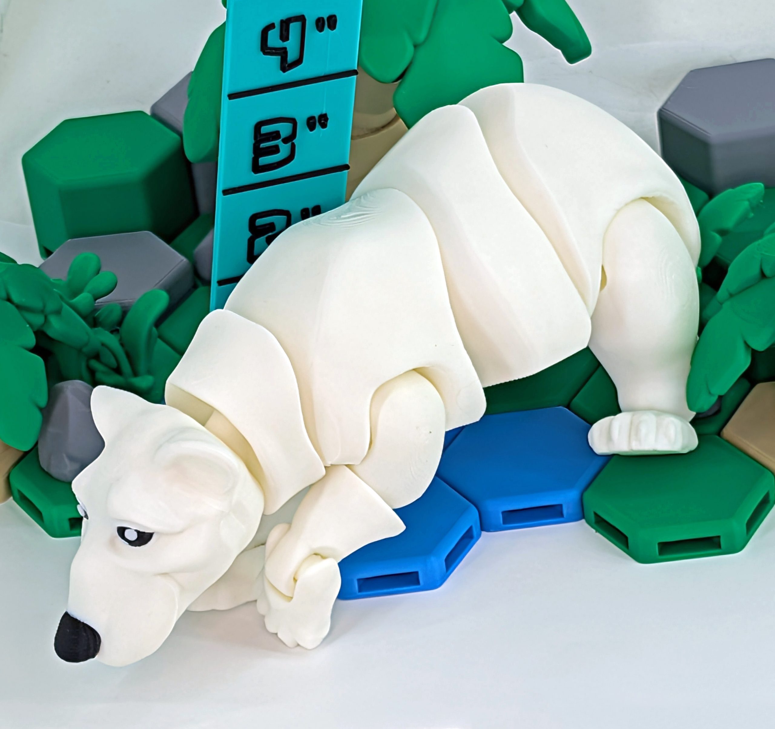 Articulated Polar Bear 3D Printed Model