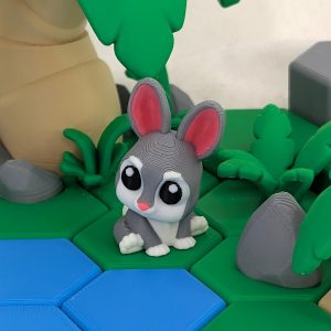 Bobblehead Rabbit 3D Printed Model