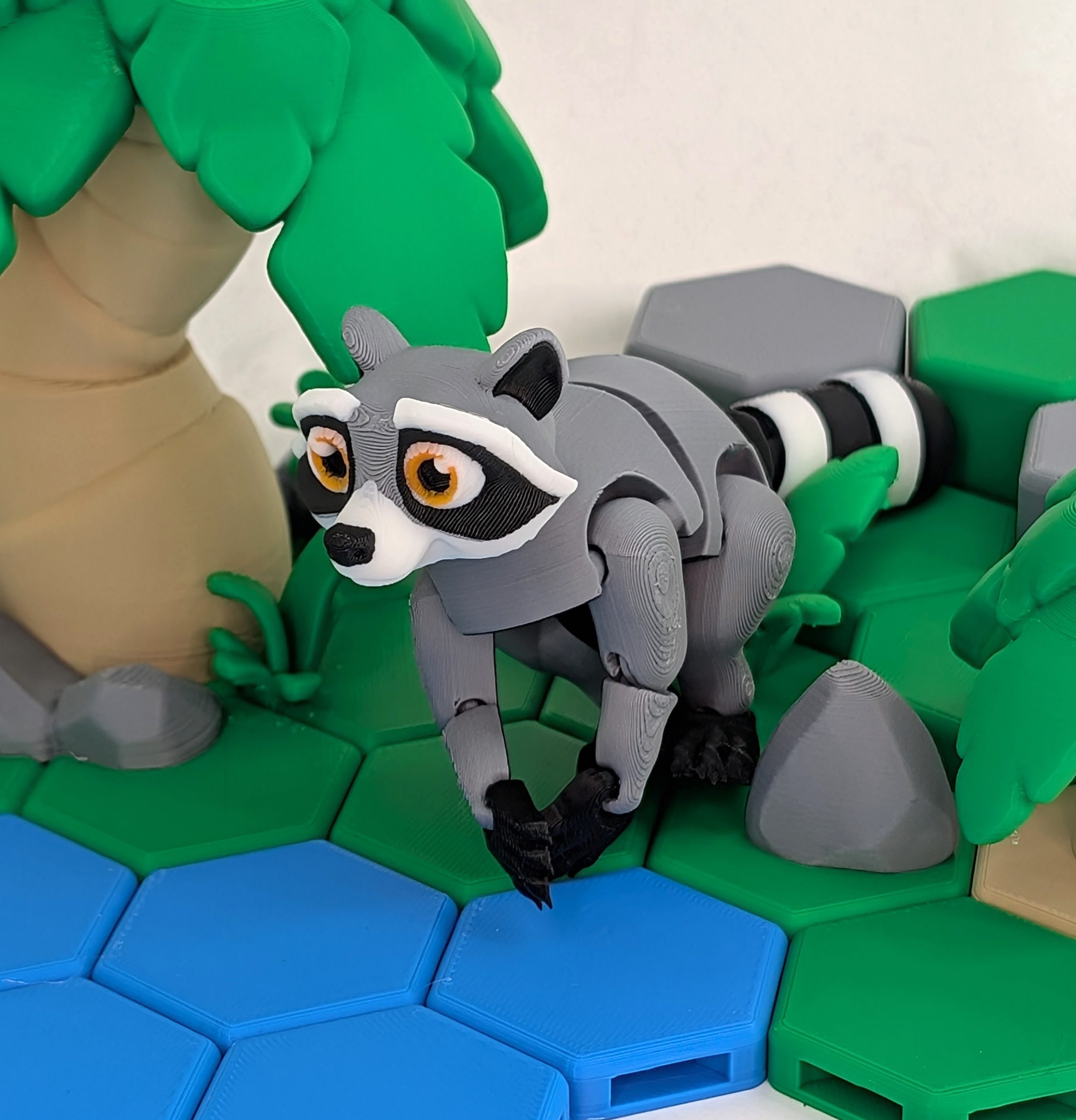 Articulated Raccoon 3D Printed Model