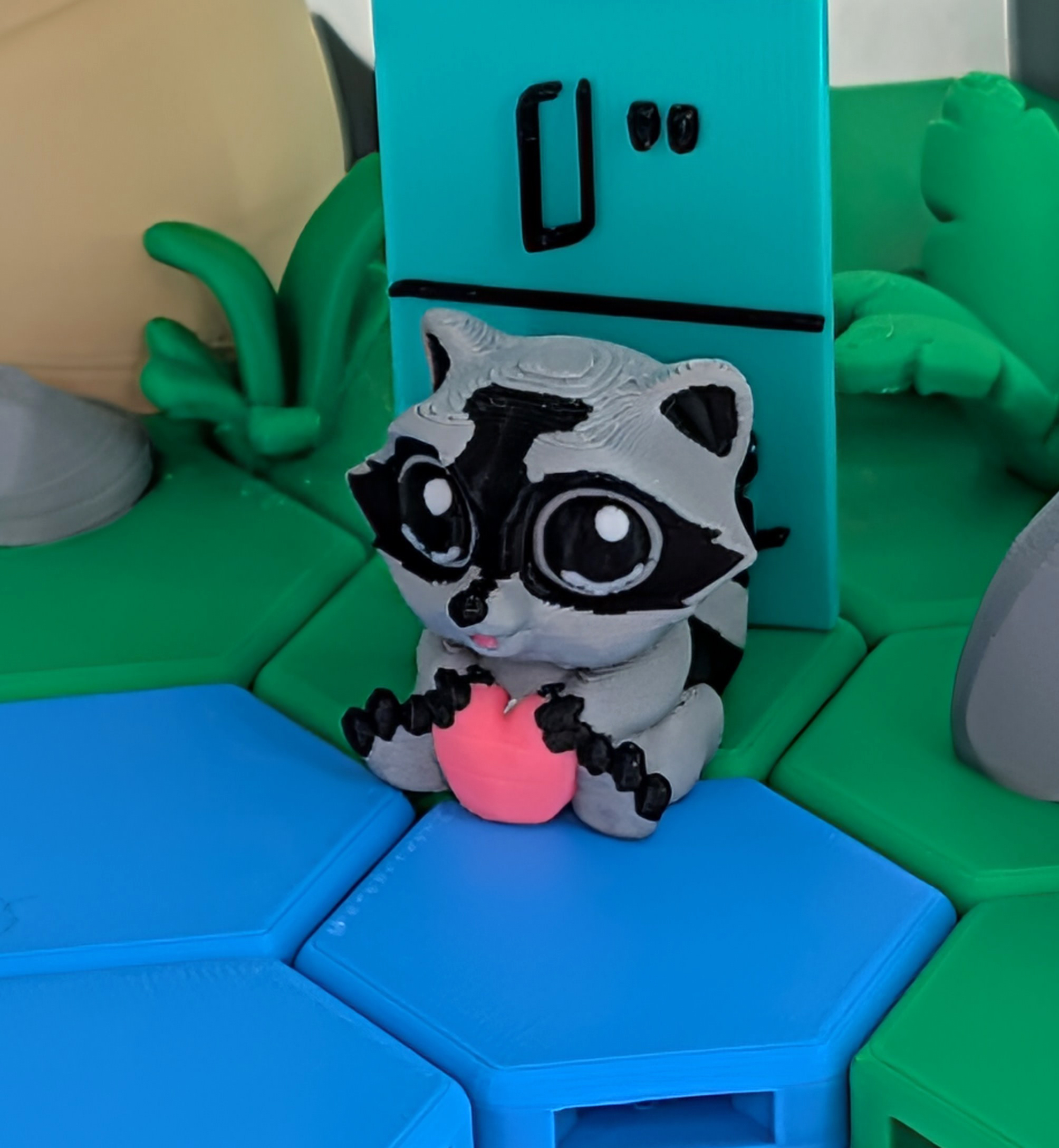 Cute Raccoon 3D Printed Model 2 Cute Raccoon 3D Printed Model