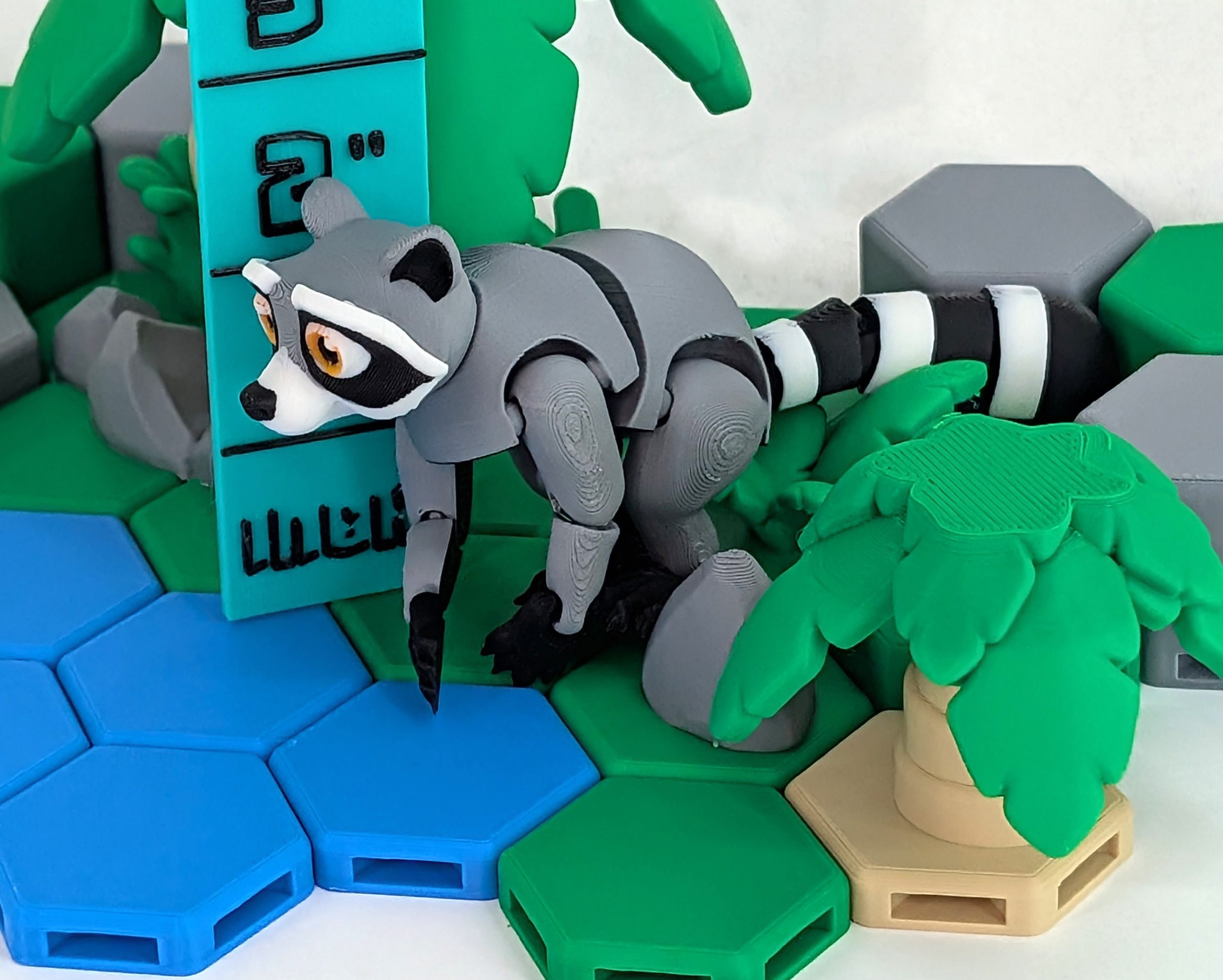Articulated Raccoon 3D Printed Model