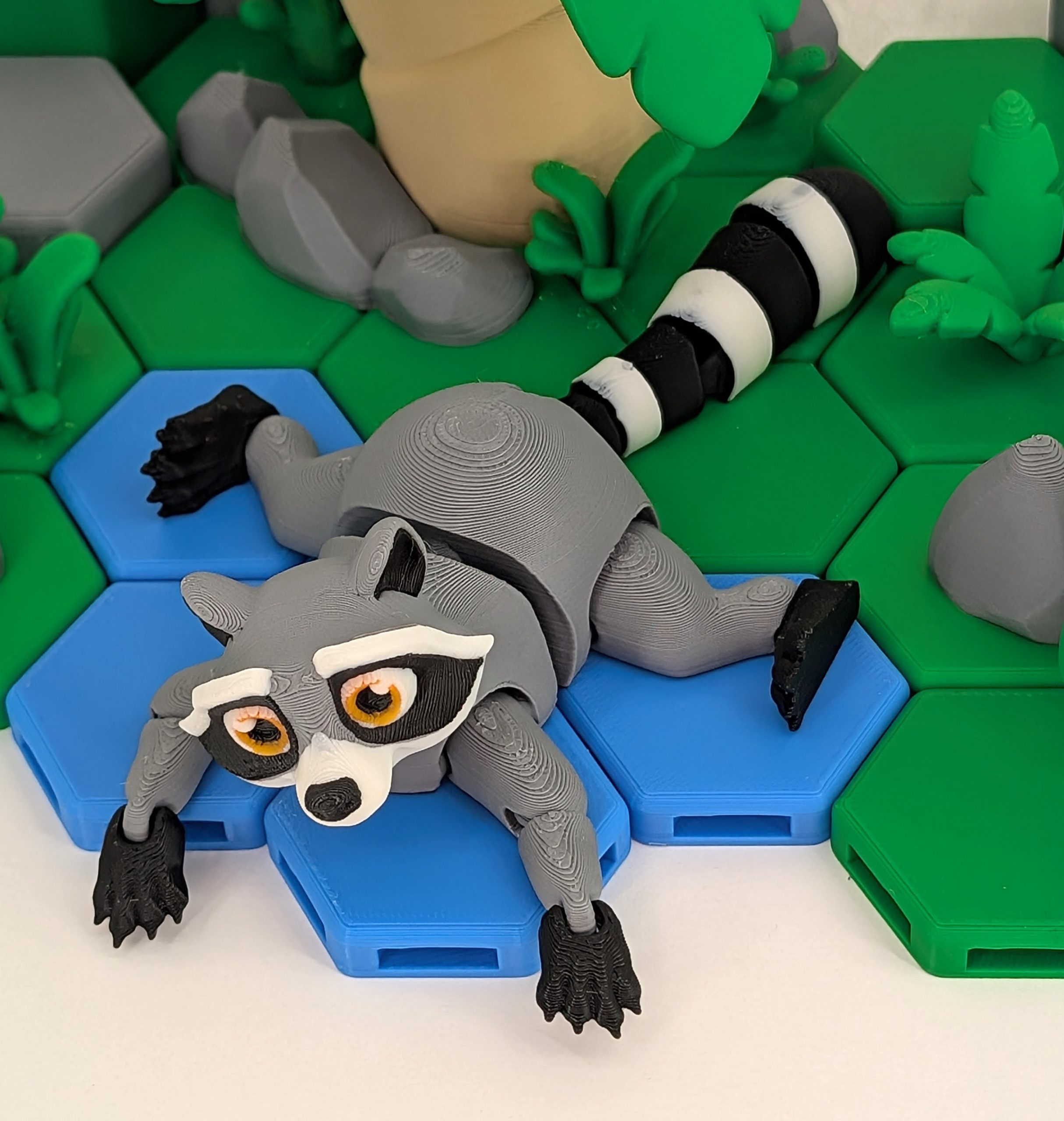 Articulated Raccoon 3D Printed Model