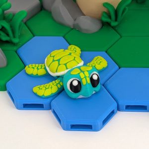 Articulated Sea Turtle 3D Printed Model