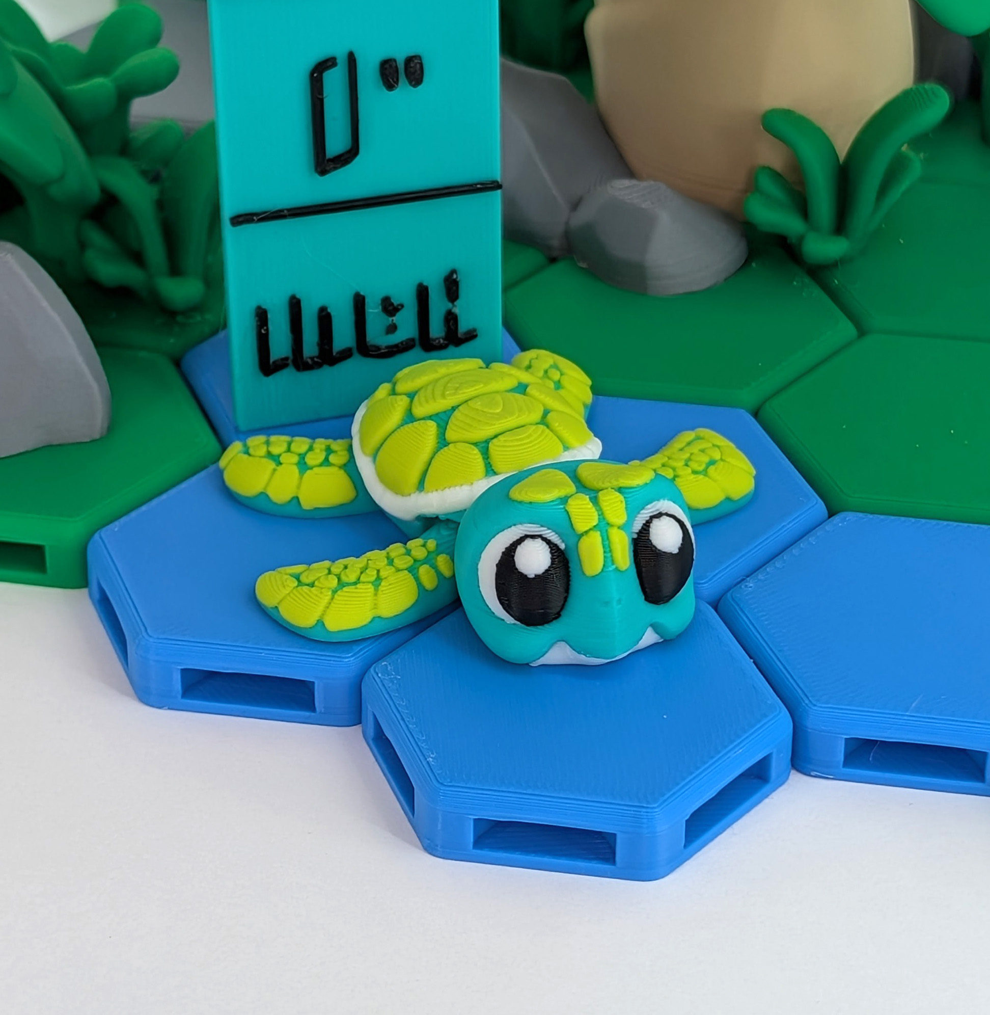 Articulated Sea Turtle 3D Printed Model