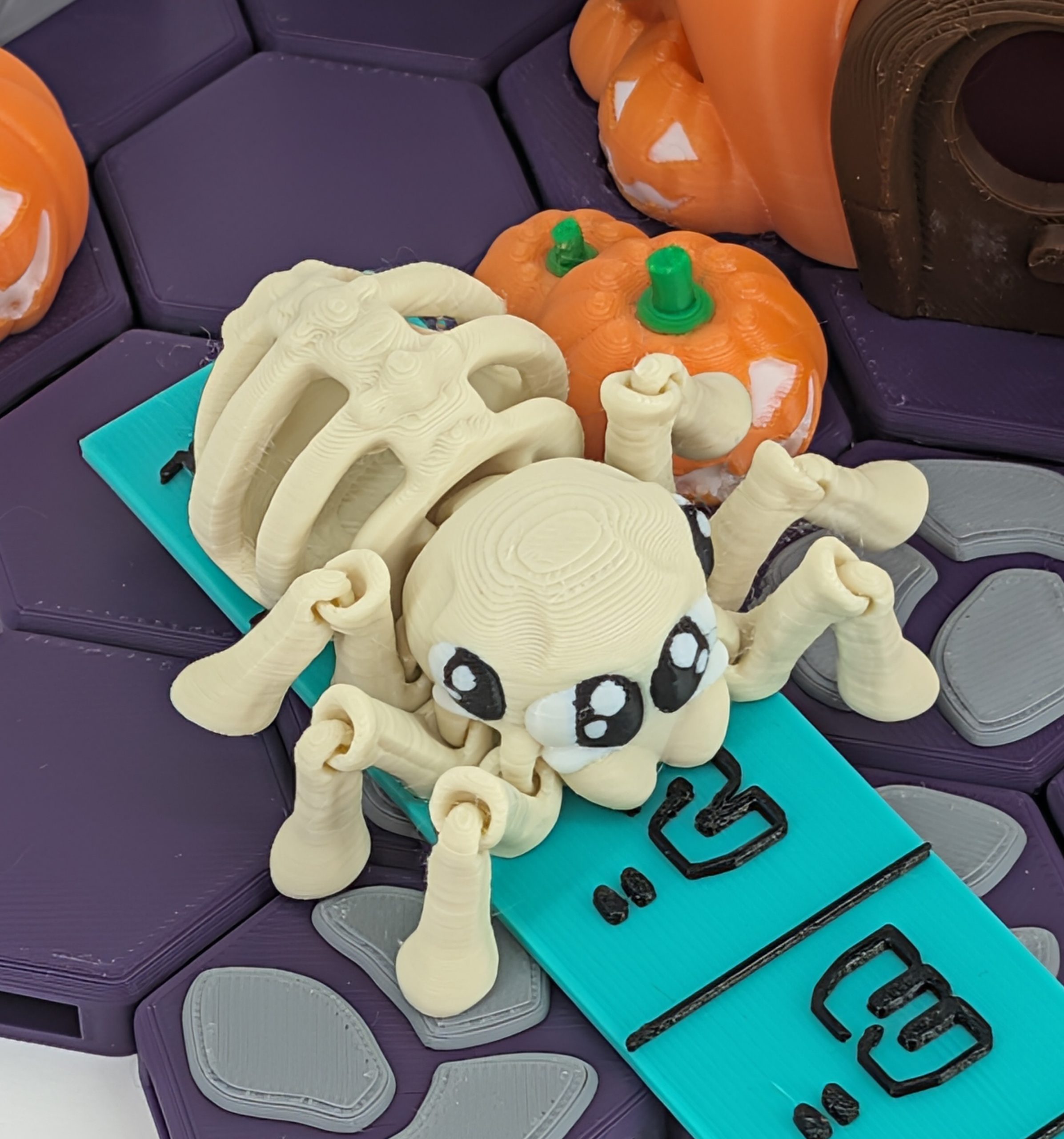 Articulated Skeletal Spider 3D Printed Model 4 Articulated Skeletal Spider 3D Printed Model